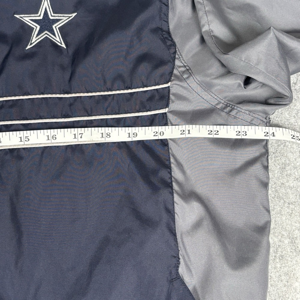 NFL Reebok Team Apparel Dallas Cowboys Men's Windbreaker Jacket Blue Size L - Picture 7 of 10